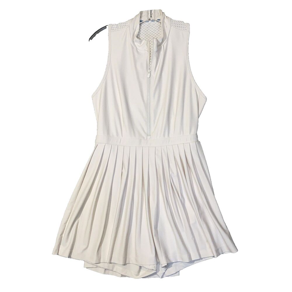 Prince Dress Tennis, Womens Size Large Beige Pleated Backout minor flaw NWT